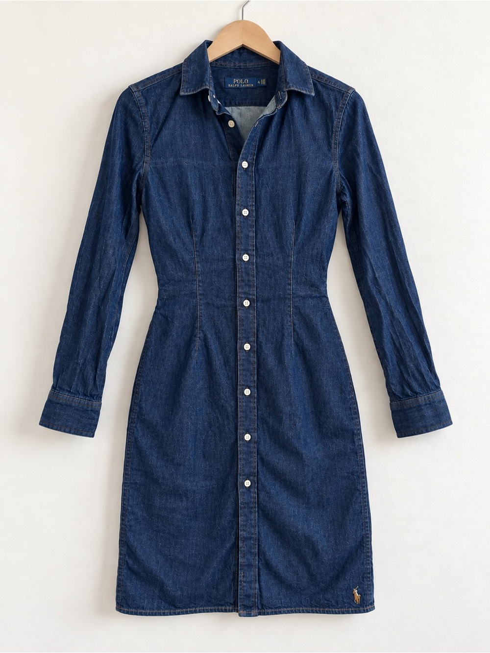 Polo Ralph Lauren Denim Button-Front Shirtdress – Size 4 - Picture 3 of 9